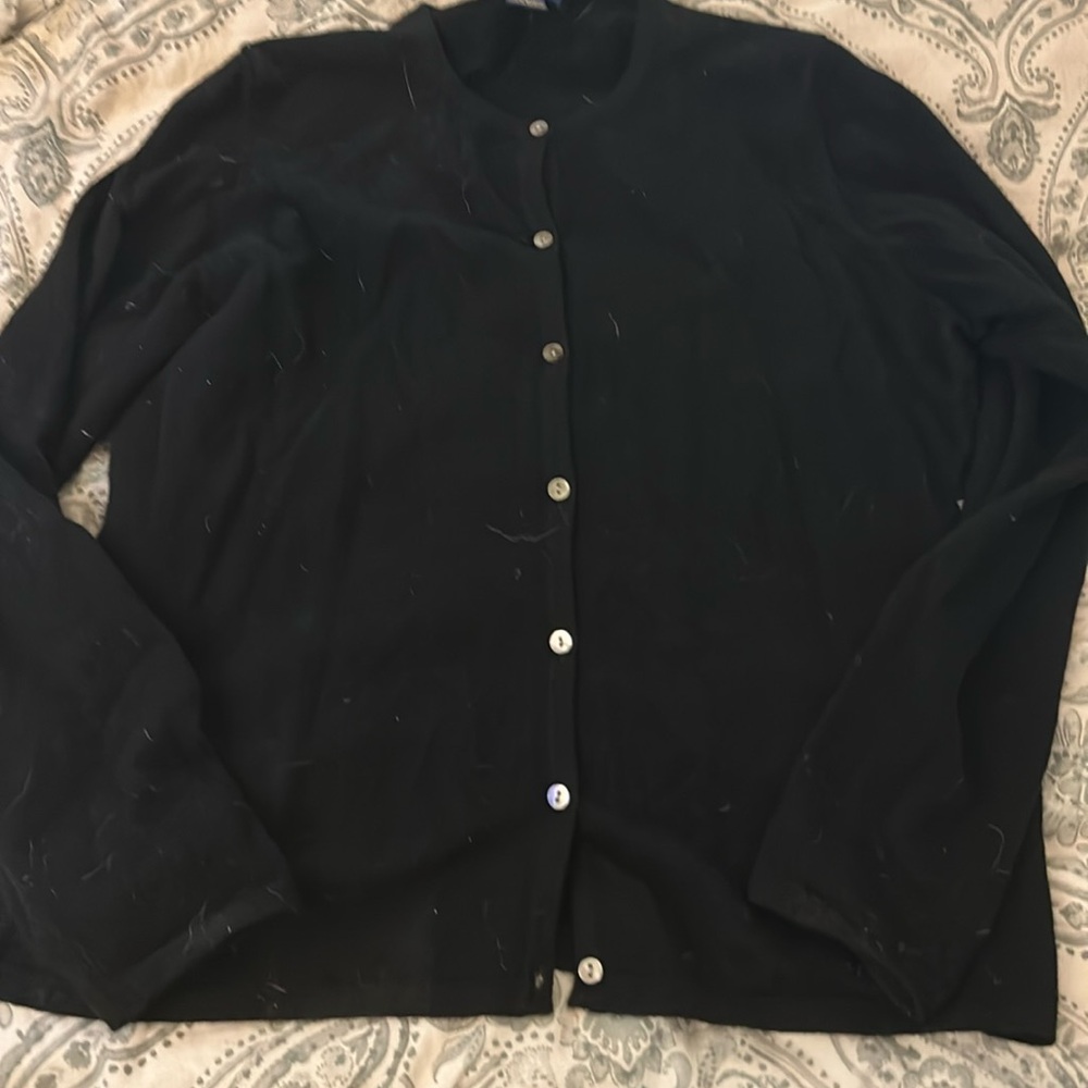 Black button down sweater